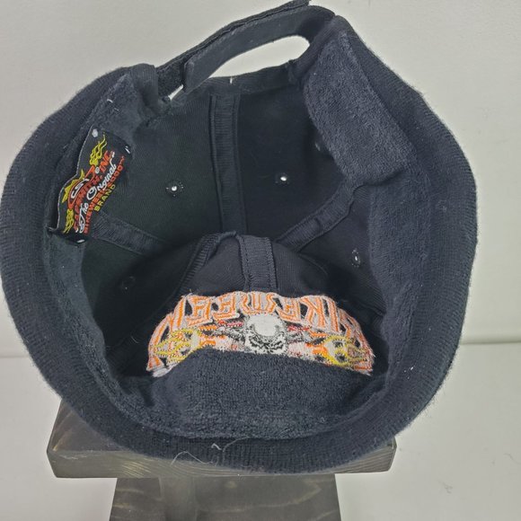 Vtg 2003 CSI Bullet Proof Bike Week Daytona Beach Florida Hook Loop Skull Cap - Picture 8 of 9